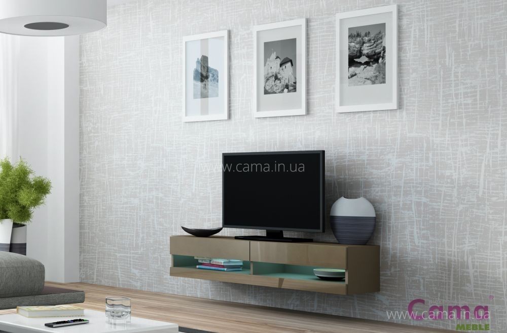 Комод открытый RTV Vigo 140 латте/латте глянец Комод открытый RTV Vigo 140 латте/латте глянец