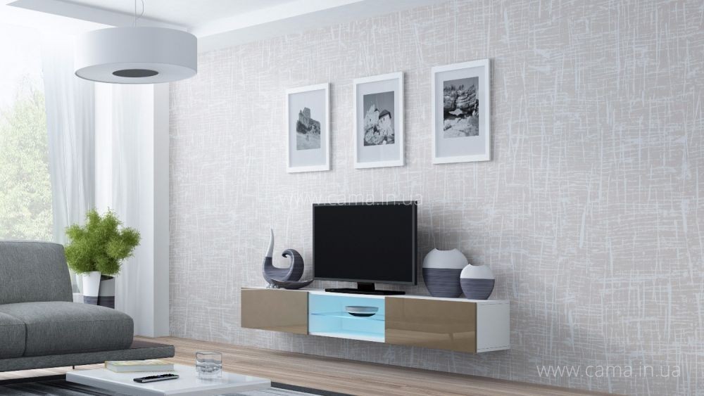 Комод Vigo Glass RTV 180 белый/латте глянец Комод Vigo Glass RTV 180 белый/латте глянец