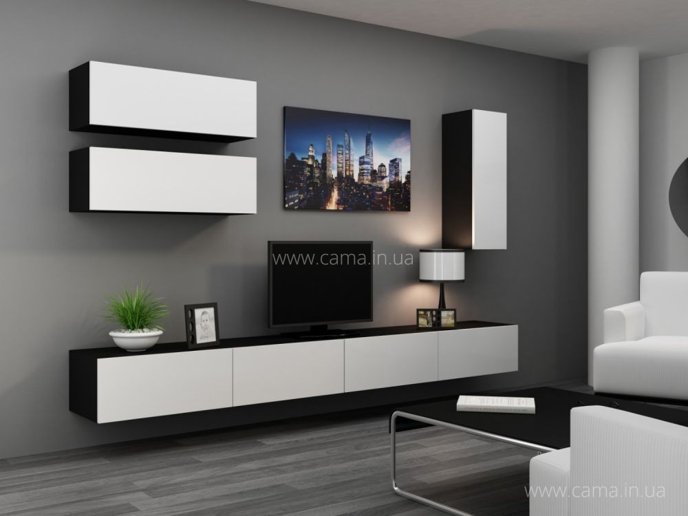 Гостиная Vigo 13 черный/белый глянец Гостиная Vigo 13 черный/белый глянец