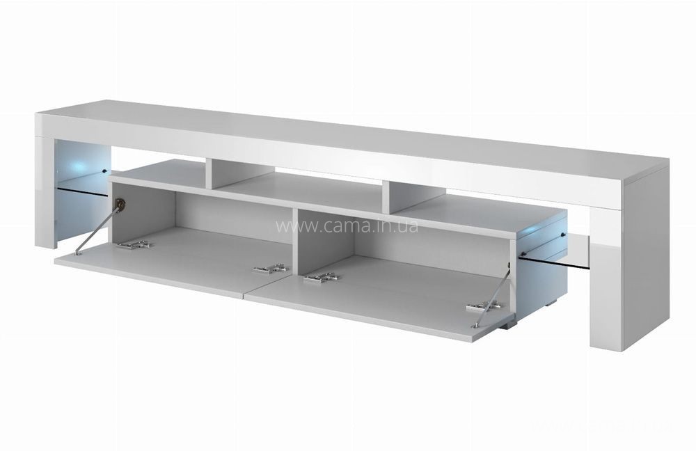 Тумба ТВ Toro 200см Белый/серый глянец Тумба ТВ Toro 200см Белый/серый глянец