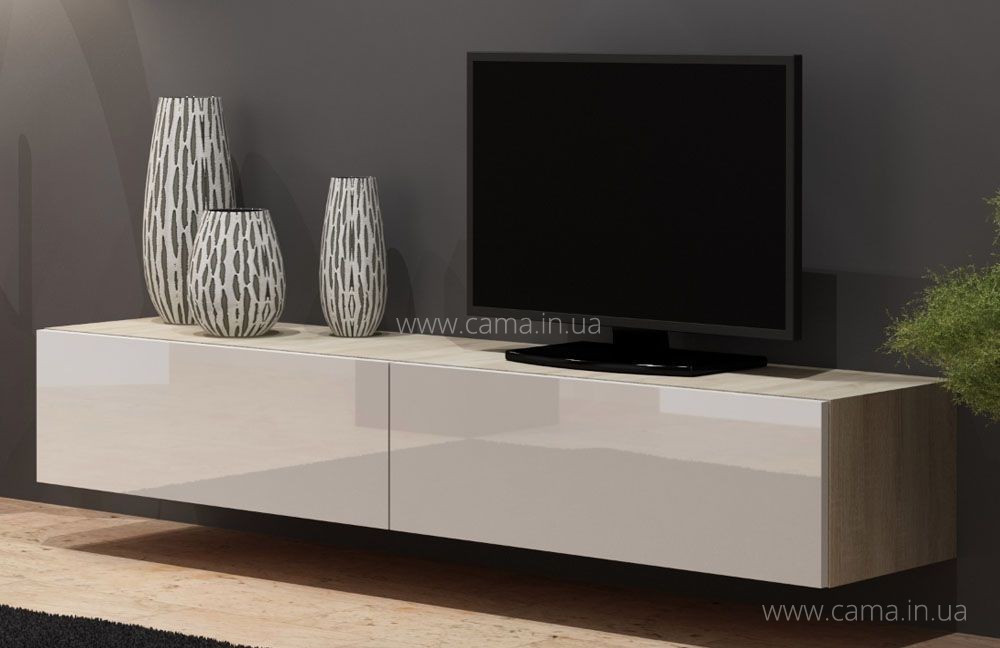 Тумба ТВ Vigo дуб сонома/белый глянец 180 Тумба ТВ Vigo дуб сонома/белый глянец 180