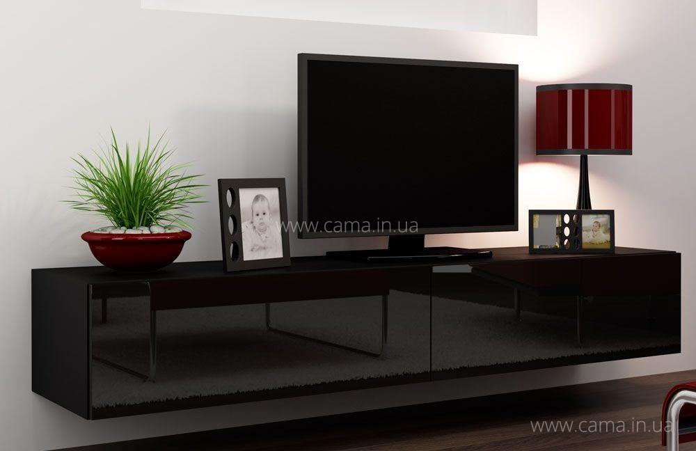 Тумба ТВ Vigo черный глянец 180 Тумба ТВ Vigo черный глянец 180