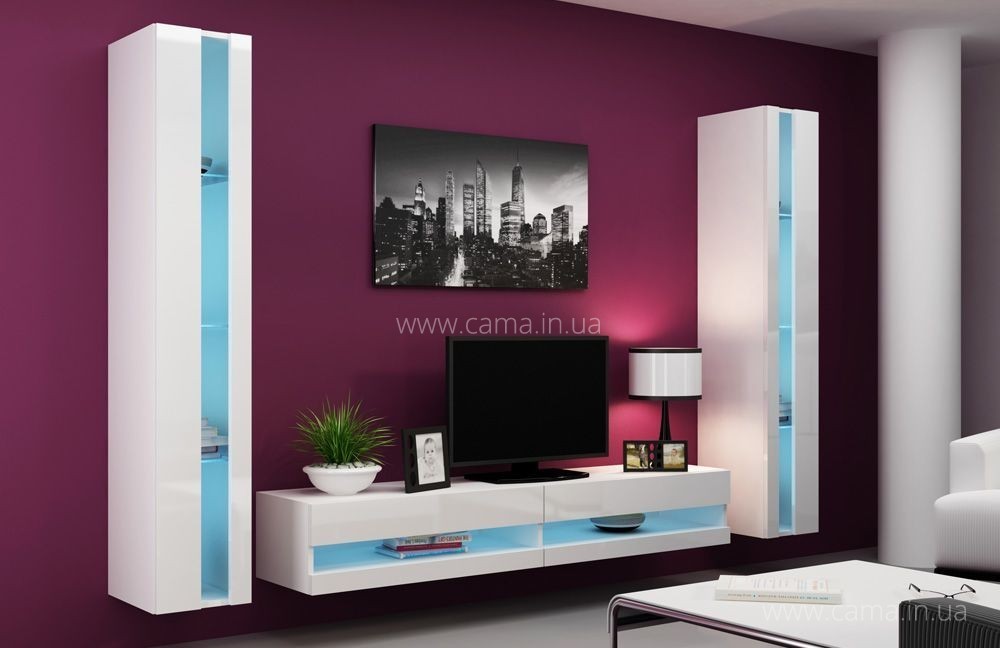 Гостиная Vigo New 3 белый/белый глянец Гостиная Vigo New 3 белый/белый глянец