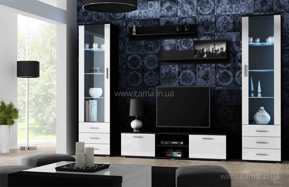 Гостиная Soho 4 черный/белый глянец Гостиная Soho 4 черный/белый глянец
