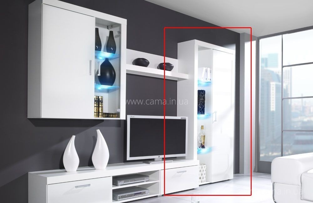 Витрина высокая Samba белый глянец Витрина высокая Samba белый глянец