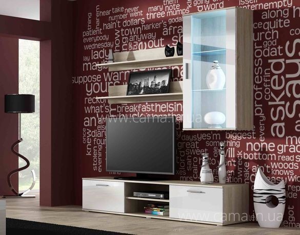 Гостиная Soho 5 дуб сонома/белый глянец Гостиная Soho 5 дуб сонома/белый глянец