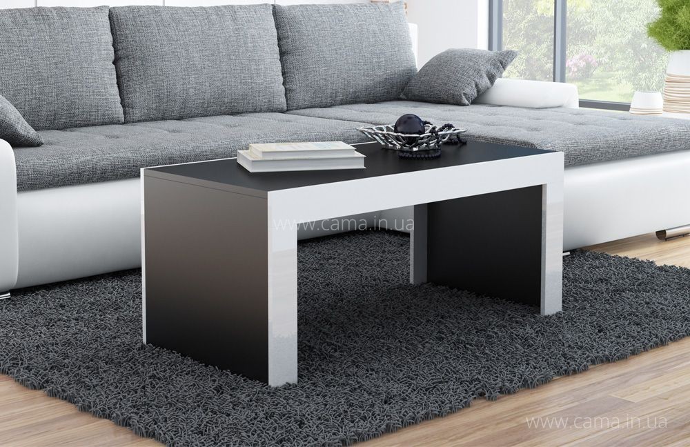 Стол журнальный TESS Черный/Белый 120 Стол журнальный TESS Черный/Белый 120