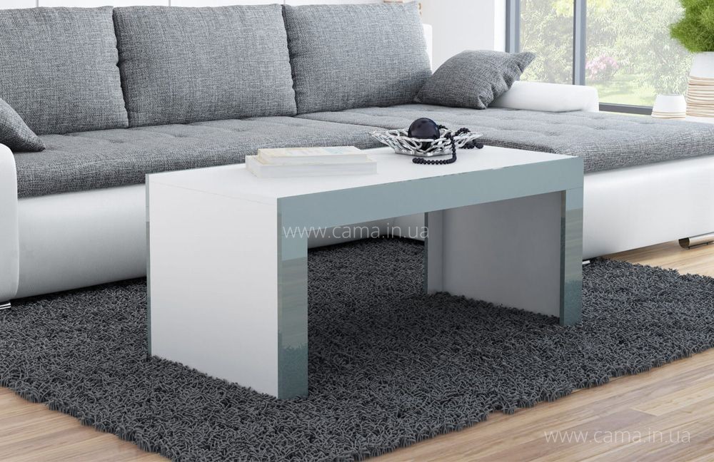 Стол журнальный TESS Белый/Серый 120 Стол журнальный TESS Белый/Серый 120
