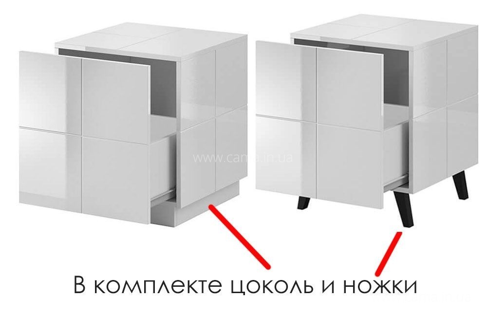 Прикроватные тумбы Reja (2шт) белый глянец Прикроватные тумбы Reja (2шт) белый глянец