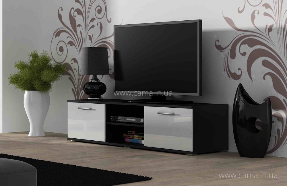 Тумба Тв Soho 140 черный/белый глянец Тумба Тв Soho 140 черный/белый глянец