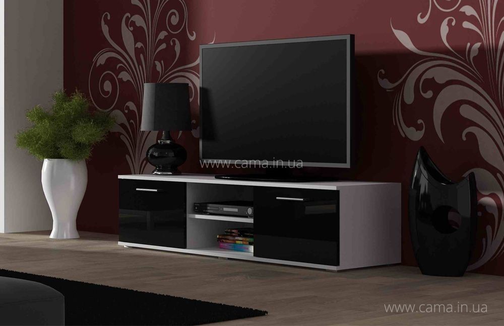 Тумба Тв Soho 140 белый/черный глянец Тумба Тв Soho 140 белый/черный глянец