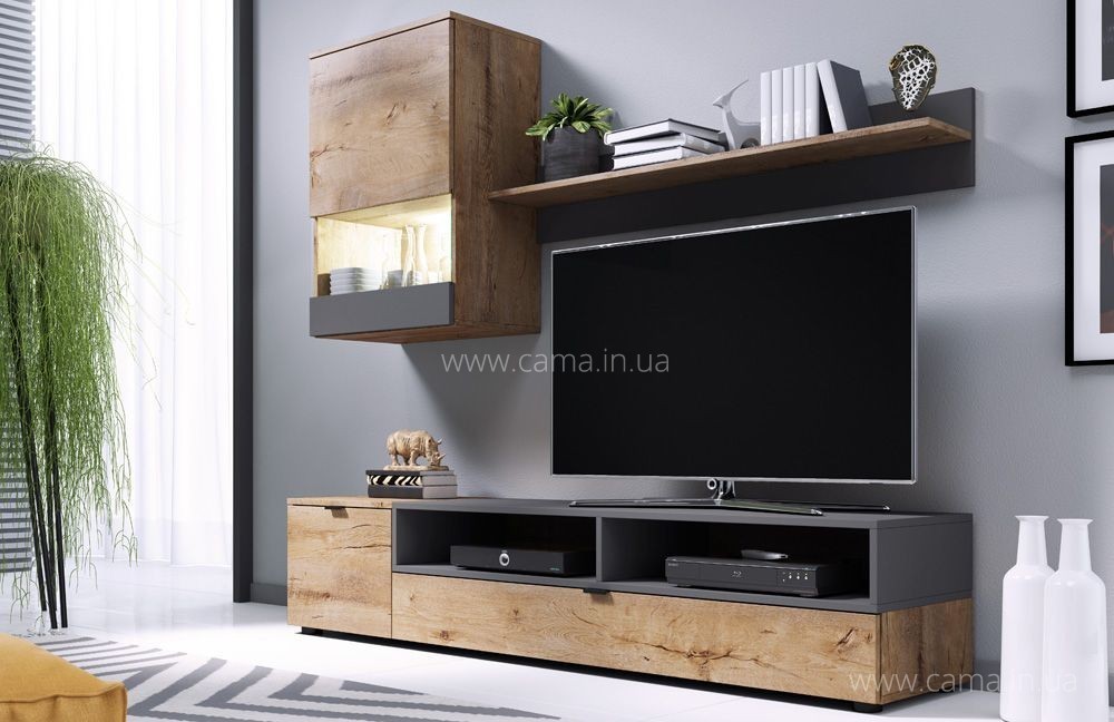 Гостиная Pat дуб Лефкас/Серый Гостиная Pat дуб Лефкас/Серый