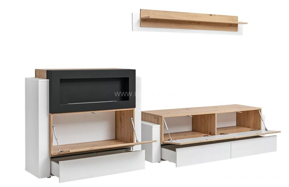 Гостиная QUEENS Дуб Артизан/Белый Гостиная QUEENS Дуб Артизан/Белый