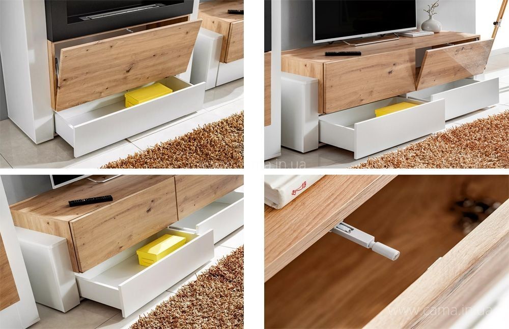 Гостиная QUEENS Дуб Артизан/Белый Гостиная QUEENS Дуб Артизан/Белый