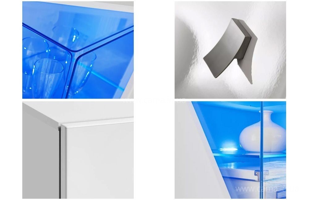 Витрина низкая EDGE Белый/Белый глянец Витрина низкая EDGE Белый/Белый глянец