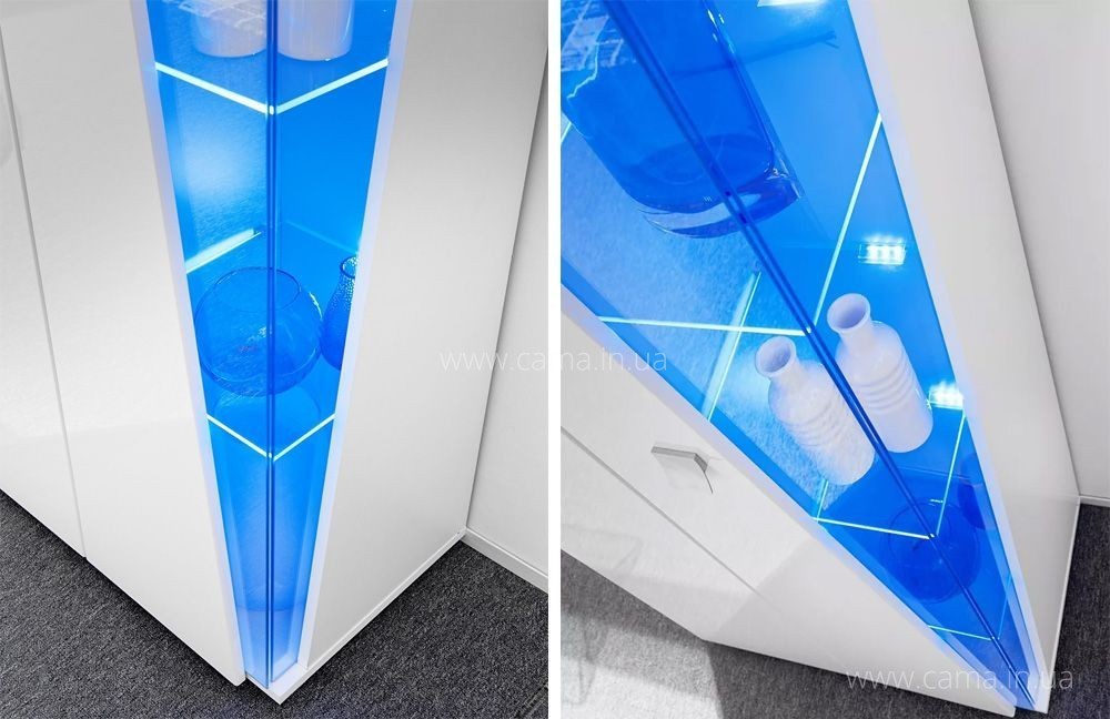 Витрина низкая EDGE Белый/Белый глянец Витрина низкая EDGE Белый/Белый глянец