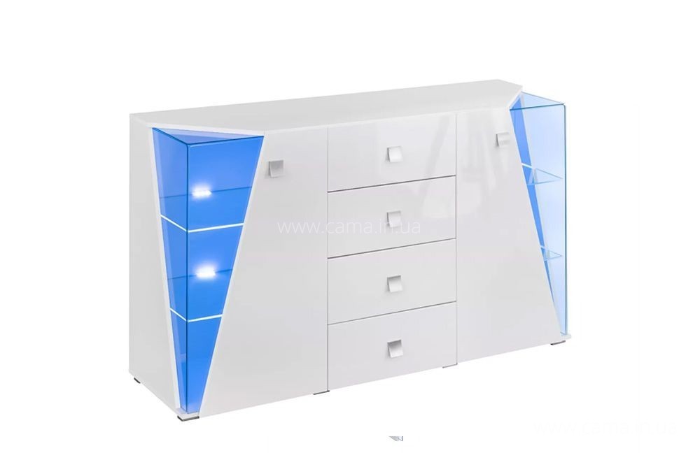 Комод EDGE Белый/Белый глянец Комод EDGE Белый/Белый глянец