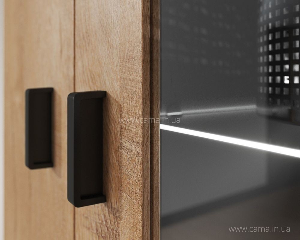 Витрина высокая Soho S-6 дуб Лефкас/черный Витрина высокая Soho S-6 дуб Лефкас/черный