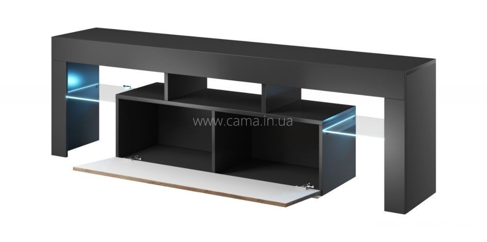 Тумба ТВ Toro 138см белый/черный глянец Тумба ТВ Toro 138см белый/черный глянец