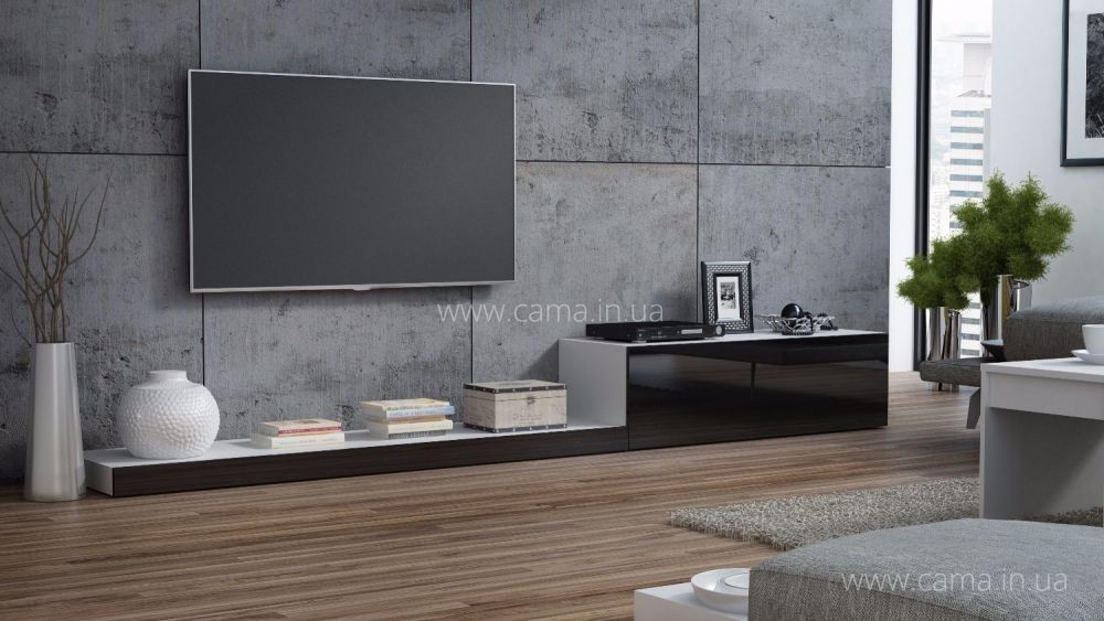 Тумба Rtv Life белый/черный глянец Тумба Rtv Life белый/черный глянец