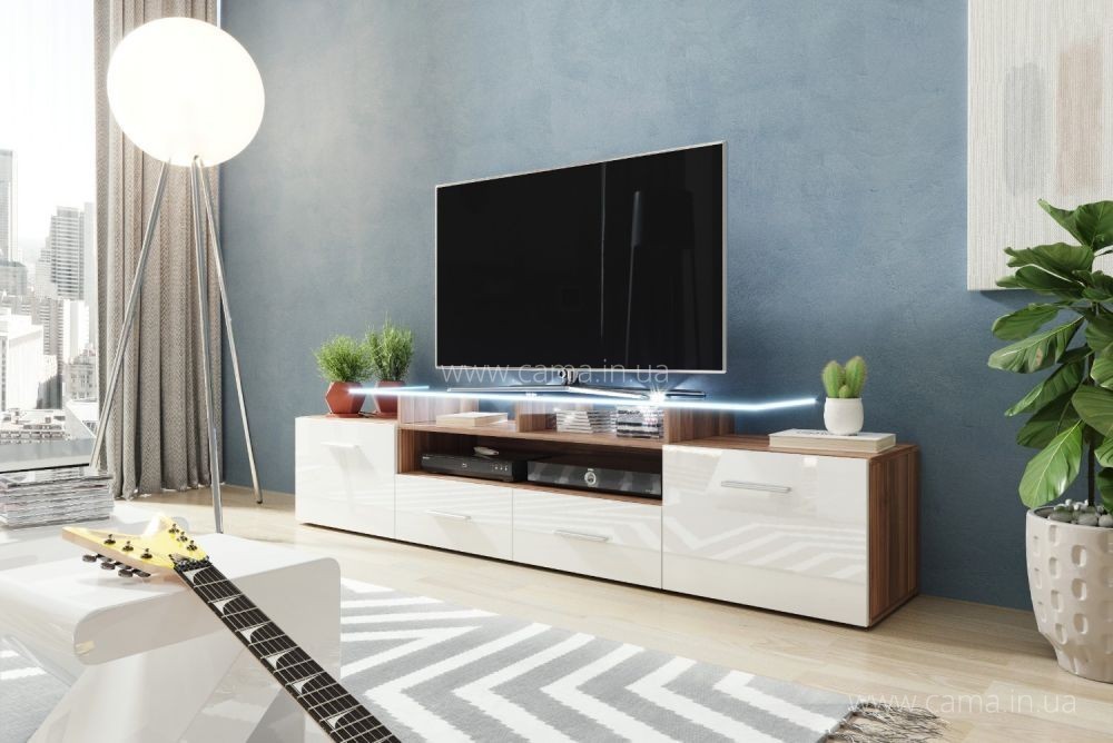 Комод Evora слива/белый глянец Комод Evora слива/белый глянец