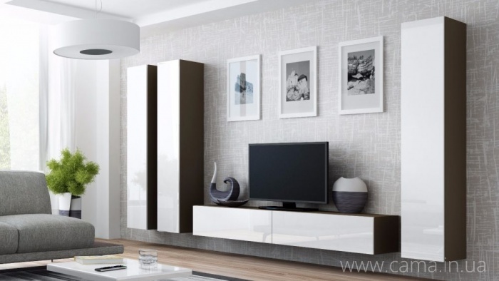 Гостиная Vigo 1 лате/белый глянец