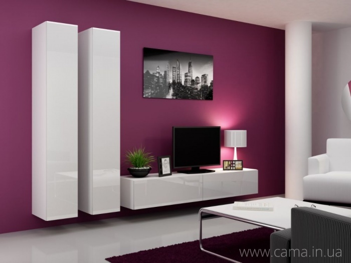 Гостиная Vigo 4 белый/белый глянец Гостиная Vigo 4 белый/белый глянец