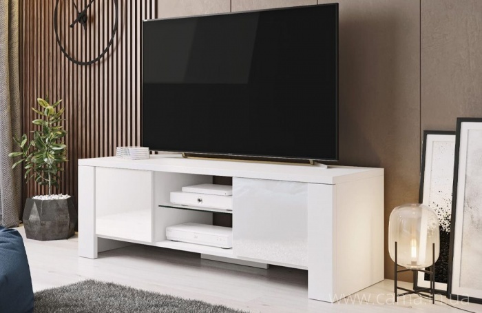 Тумба ТВ West 130см - Белый глянец