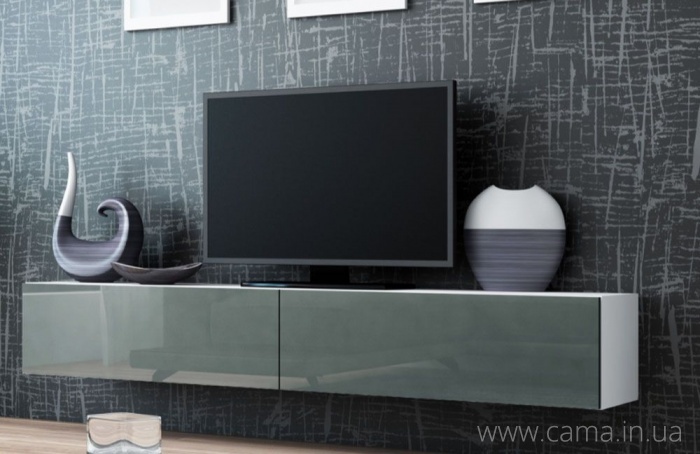 Тумба ТВ Vigo белый/серый глянец 180 Тумба ТВ Vigo белый/серый глянец 180