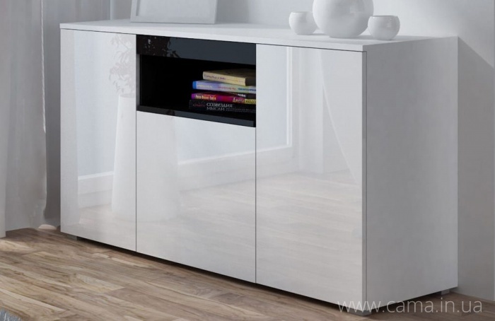 Комод VIVA Белый глянец/Черный Комод VIVA Белый глянец/Черный