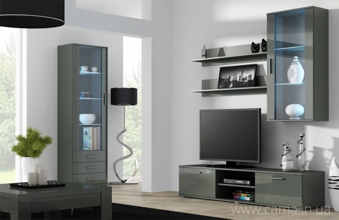 Гостиная Soho 6 серый/серый глянец Гостиная Soho 6 серый/серый глянец