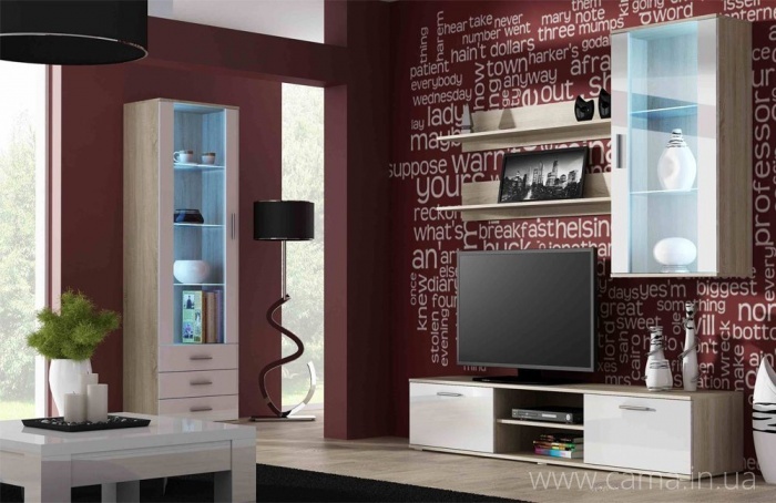 Гостиная Soho 6 дуб сонома/белый глянец Гостиная Soho 6 дуб сонома/белый глянец