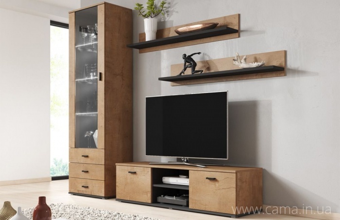 Гостиная Soho 7 дуб Лефкас/черный