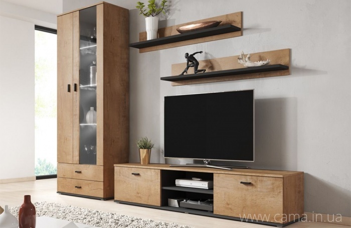 Гостиная Soho 8 дуб Лефкас/черный