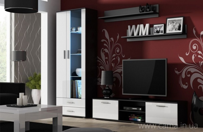 Гостиная Soho 8 черный/белый глянец