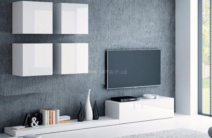 Гостиная Pixel 2 белый/белый глянец