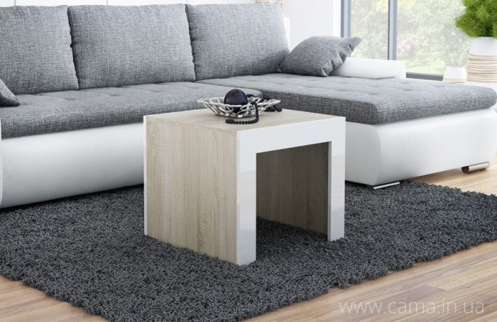 Столик журнальный TESS Дуб сонома/Белый 60