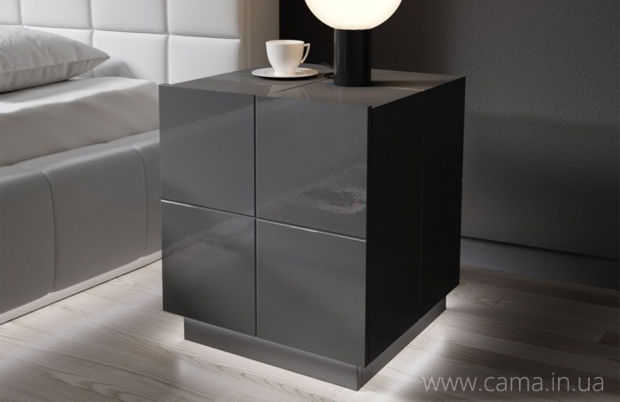 Прикроватные тумбы Reja (2шт) графит глянец