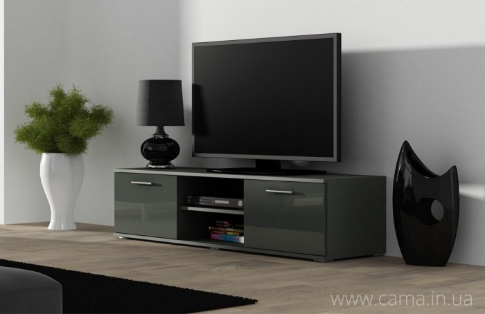 Тумба Тв Soho 140 серый/серый глянец Тумба Тв Soho 140 серый/серый глянец