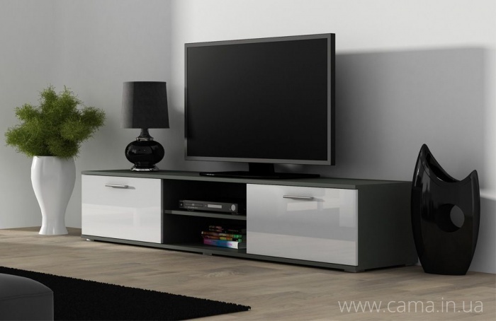 Тумба Тв Soho 180 серый/белый глянец Тумба Тв Soho 180 серый/белый глянец