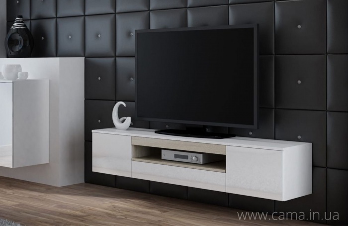 Тумба ТВ Viva белый/белый/сонома