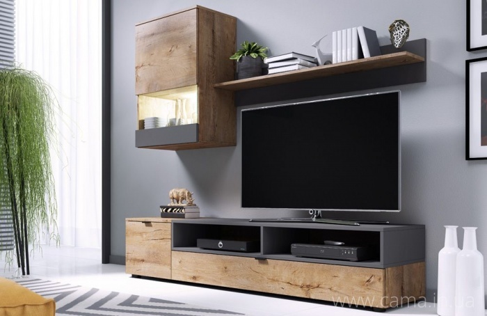 Гостиная Pat дуб Лефкас/Серый