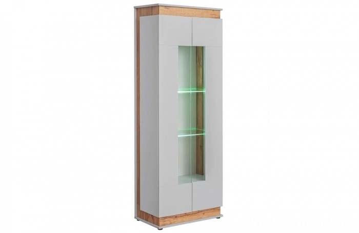 Витрина высокая BERLIN Артизан/Жемчужно-серый