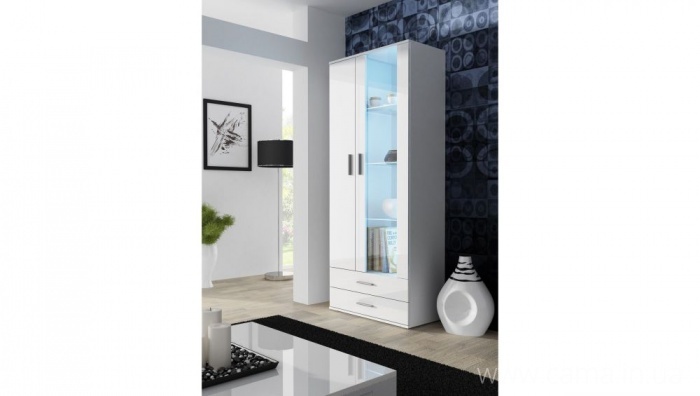 Витрина высокая Soho S-6 белый/белый глянец