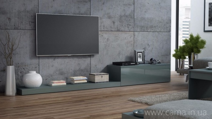 Тумба Rtv Life серый/серый глянец