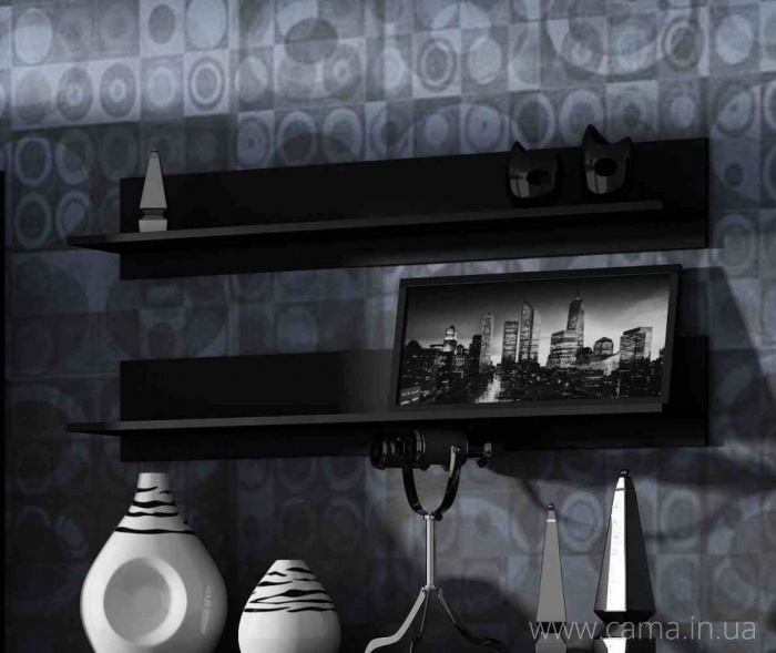 Полки навесные Soho черный (2 шт.) Полки навесные Soho черный (2 шт.)