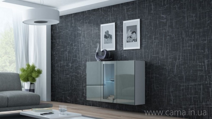 Комод Vigo 120 белый/ серый глянец Комод Vigo 120 белый/ серый глянец