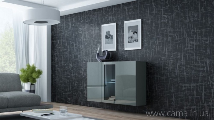 Комод Vigo 120 серый/ серый глянец Комод Vigo 120 серый/ серый глянец