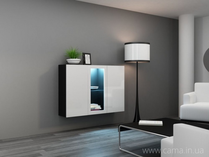 Комод Vigo 120 черный/белый глянец Комод Vigo 120 черный/белый глянец