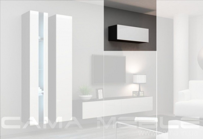 Пенал навесной Vigo 90 черный/белый глянец Пенал навесной Vigo 90 черный/белый глянец